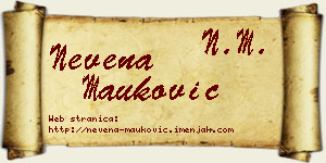 Nevena Mauković vizit kartica
